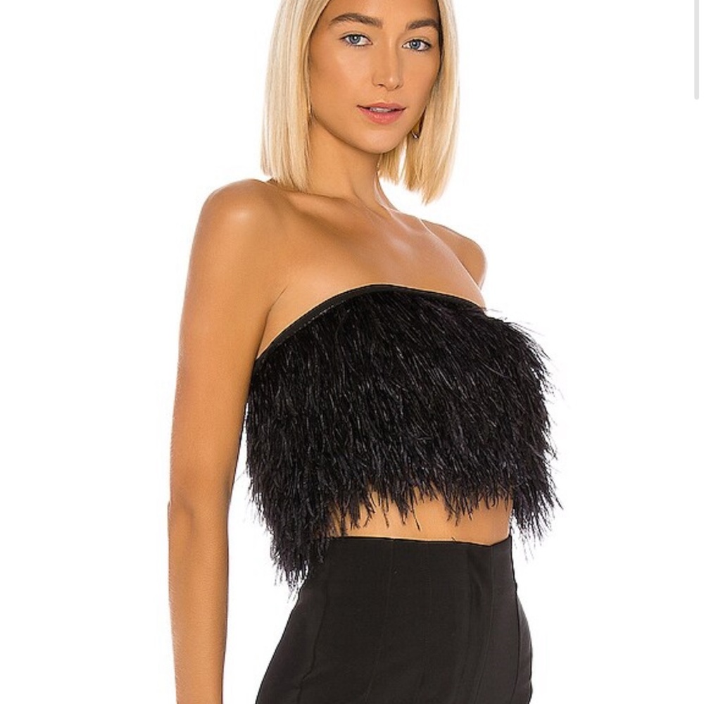 Revolve- Camila Coelho Emiliana Crop Top in
Black